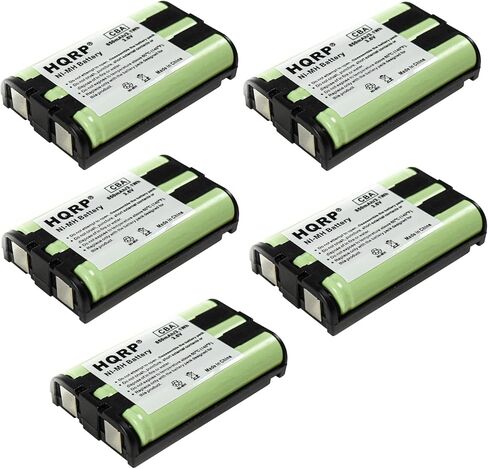 HQRP 2-Pack Telephone Battery Compatible with Panasonic HHR-P104 HHR-P104A KX-TG5230 KX-TG5240 KX-TG5243 KX-TG5428 KX-TG5480 KX-TG5561 Cordless Phone System in Saudi Arabia