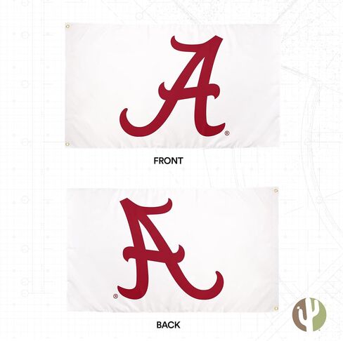 Desert Cactus The University of Alabama Flag Crimson Tide Bama UA Flags Banners 100% Polyester Indoor Outdoor 3x5 (Style 1) in Saudi Arabia