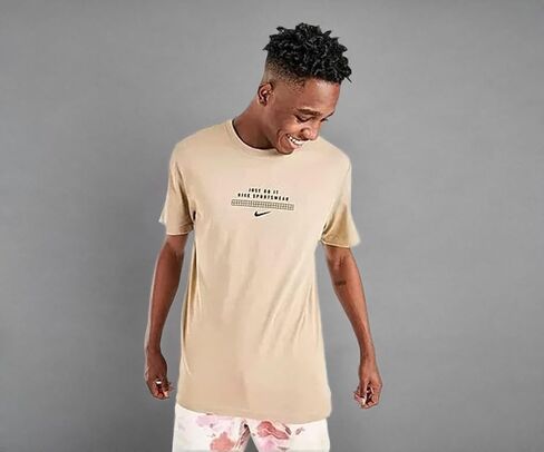 Nike Men's Sportswear Club T-Shirt (as1, Alpha, l, Regular, Regular, Earth) in Saudi Arabia
