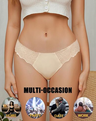 سراويل داخلية نسائية من Hibluco سراويل داخلية مثيرة من الدانتيل على شكل حرف G للنساء in Kuwait