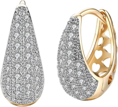 14K Gold Silver Wide Filigree Hoop Earrings Hollow Carved Flower Texture Earrings For Womens Men in Kuwait