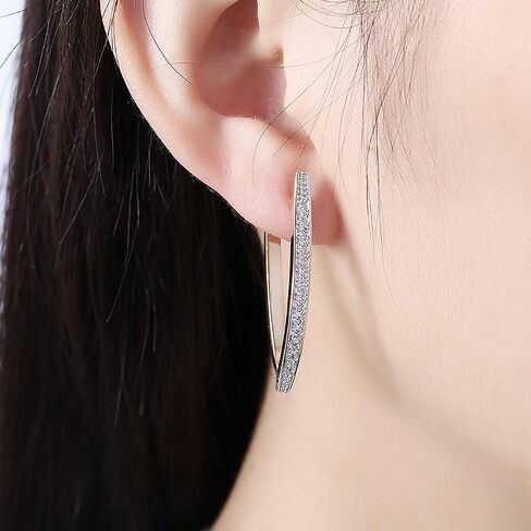 14K Gold Silver Wide Filigree Hoop Earrings Hollow Carved Flower Texture Earrings For Womens Men in Kuwait