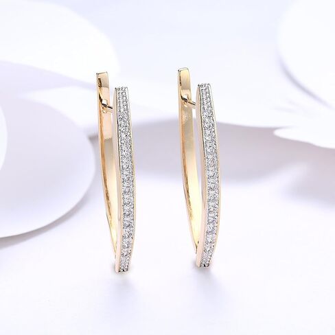 14K Gold Silver Wide Filigree Hoop Earrings Hollow Carved Flower Texture Earrings For Womens Men in Kuwait