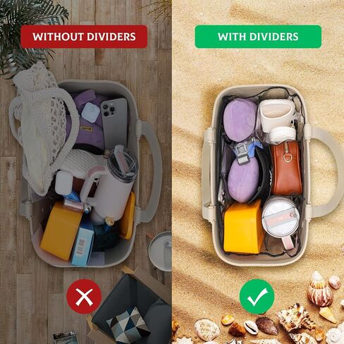 FIHCH Clear Beach Bag Organizer Original Accessories for Bogg Bag X Large Storage Bag Suitable for BOGG BAG Organizing Your Bag and Divide Space in Kuwait