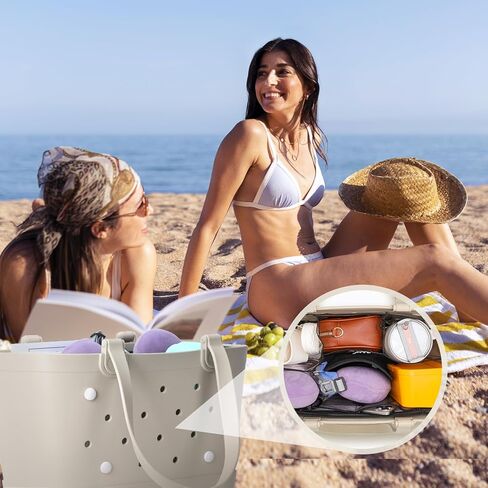 FIHCH Clear Beach Bag Organizer Original Accessories for Bogg Bag X Large Storage Bag Suitable for BOGG BAG Organizing Your Bag and Divide Space in Kuwait