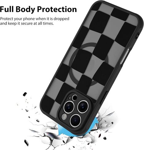 KANGHAR Compatible with iPhone 18 Pro Case Spot Polka Dot -Black in Saudi Arabia