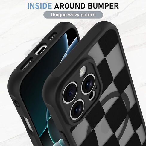 KANGHAR Compatible with iPhone 18 Pro Case Spot Polka Dot -Black in Saudi Arabia