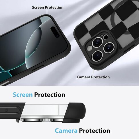 KANGHAR Compatible with iPhone 18 Pro Case Spot Polka Dot -Black in Saudi Arabia
