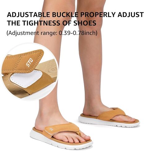 STQ Orthopedic Flip Flops for Women | Memory Foam Flip-flops for Plantar Fasciitis witn Arch Support Pain Relief in Kuwait