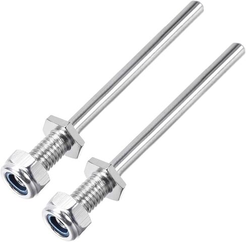 uxcell 5/16 Inch Diameter x 2.4 Inch Length Landing Gear Steel Axle Shaft Drive Axle with Nuts for RC Airplane - 4PCS in Kuwait