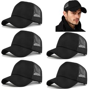 5 Pieces Vintage Washed Plain Baseball Cap Distressed Dad Golf Hat for Men Women Multicolor
