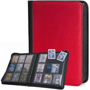 PREZA Toploader Binder - Holds 216 Top Loaders - 9 Pocket Top Loader Binders - Trading Card Binder for Toploaders - Top Loader Binder Card Storage Box (Black)