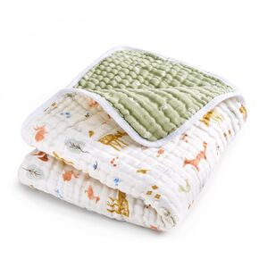 aden + anais Essentials Dream Blanket, Muslin Baby Blankets for Girls & Boys, Ideal Lightweight Newborn Nursery & Crib Blanket, Alphabet Animals