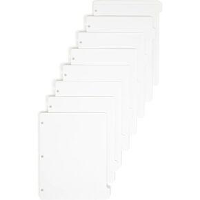 Smead Three-Ring Binder Index Dividers, 18-Cut Tab, Letter Size, White, 96 per Box (89418)