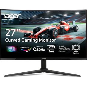 Acer Nitro 34" UWQHD 3440 x 1440 1500R Curved PC Gaming Monitor | AMD FreeSync Premium | Up to 180Hz Refresh | 1ms (VRB) | 400nit | DisplayHDR 400 | 1 x DP 1.4 & 2 x HDMI 2.0 | XZ342CU Vbmiiphx in Kuwait