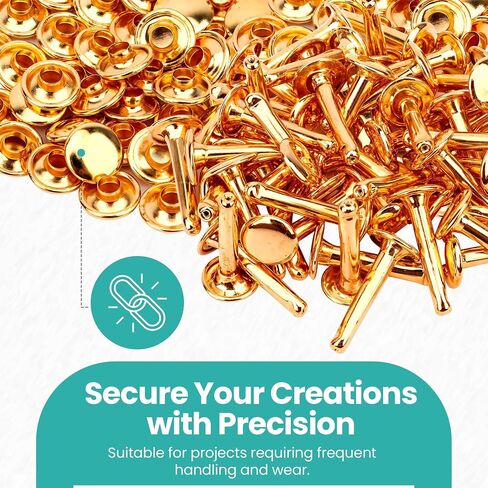 Trimming Shop Extra Long Double Cap Studs, Brass Tubular Rivets for Making Handbag, Dog Collar, DIY Leathercrafts, Shoes, Repair Clothing (8mm x 14mm, Bronze, 50pcs) in Kuwait