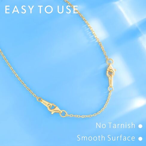 Sterling Silver Necklace Extenders for Women Silver Chain Extension Bracelet Extender Sterling Silver Chain Extenders for Necklaces 3 Piece Set (1,2,3 inch) in Kuwait