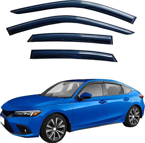 Tape On Window Visor Compatible with 2006-2012 Toyota Rav4, Side Vent Window Deflector Rain Guard Shade, Truck Accessories-4pcs in Kuwait