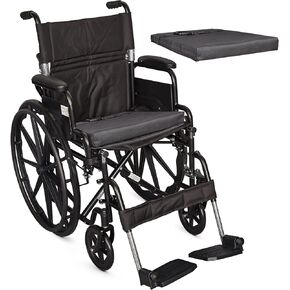 Ziggo 16" Seat Width Pediatric Wheelchair for Kids & Children, Lightweight, Manual Folding Wheelchair w/Safety Belt, Swing-Away Foot Support w/Straps, Desk Length Arm Rests