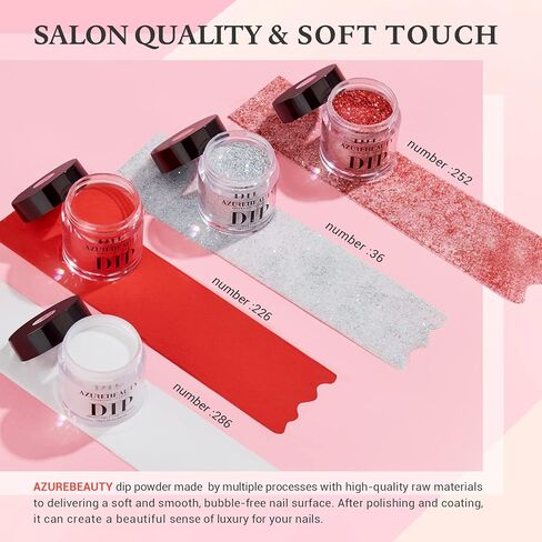 AZUREBEAUTY 12 قطعة من مجموعة مسحوق الأظافر، للربيع والصيف والأبيض والأزرق الداكن اللامع 4 ألوان من الأكريليك مسحوق غمس قاعدة منشط ومعطف علوي لفن الأظافر الفرنسي هدية DIY للنساء in Kuwait
