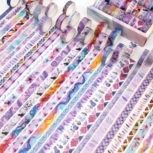 Washi Tape Set 29 Rolls, Magic Themed Decorative Paper Tapes for Journaling, Scrapbooking Supplies, Planners,DIY Crafts,Gift Wrapping in Saudi Arabia