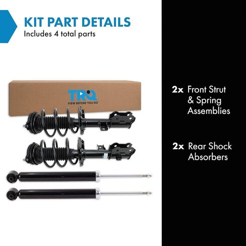 TRQ 4 Piece Front & Rear Complete Loaded Strut & Spring Kit Set for 2002-2006 Mini Cooper in Kuwait