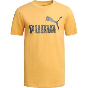 PUMA Boys' T-Shirt - Cotton Cat Logo T-Shirt for Boys - Kids Youth Athletic Crewneck Short Sleeve Tee (S-XL)