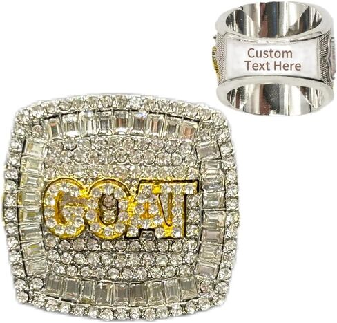 Customize Goat Championship Rings Award Trophy Greatest of All Time Gift for Tournament and League Champion Winner in Kuwait