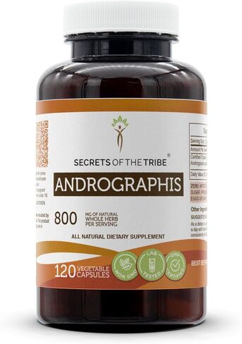 Secrets of the Tribe Andrographis 60 Capsules, 800 mg, Andrographis (Fah talai jone, Andrographis Paniculata) Dried Herb (60 Capsules) in Saudi Arabia
