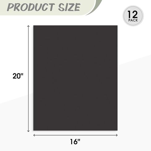 Space Art Deco، حزمة مكونة من 12 لوحة حصيرة سوداء غير مقطوعة مقاس 16 × 20، لوحات دعم غير لامعة خالية من الأحماض للصور والمطبوعات والإطارات والفنون in Kuwait