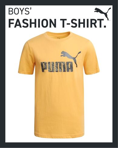 PUMA Boys' T-Shirt - Cotton Cat Logo T-Shirt for Boys - Kids Youth Athletic Crewneck Short Sleeve Tee (S-XL) in Kuwait