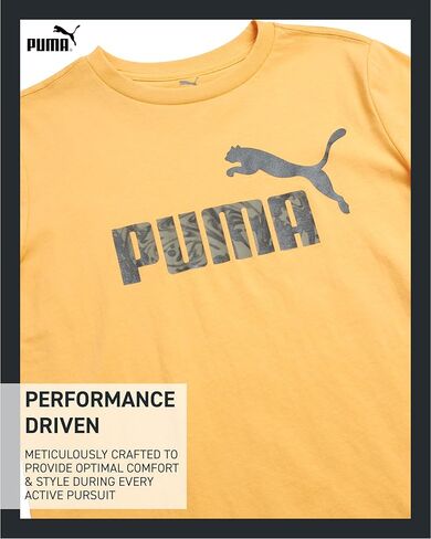 PUMA Boys' T-Shirt - Cotton Cat Logo T-Shirt for Boys - Kids Youth Athletic Crewneck Short Sleeve Tee (S-XL) in Kuwait