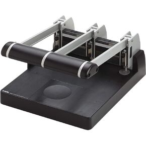 CARL Heavy Duty Paper Punch 3 Hole, 300 sheet,Black and Silver