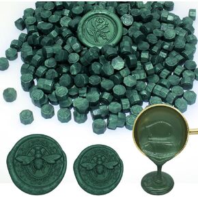 600pcs Wax Seal Beads, Andotopee Red Wax for Stamp Seals, Premium Sealing Wax Beads, Octagon Wax Pellets Refill Pack for Wax Seal Kit, Wedding Invitation Decor, Letter Envelope Seal, DIY Crafts in Kuwait