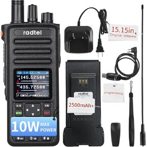 Radtel RT-730 10W Air Band Walkie Talkie, Full Band 199CH HT, Rechargeable Long-Range Handheld Two-Way Radio with USB-C Battery, NOAA, FM, & AM Frequency Capture Capabilities