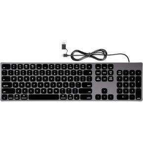 All-Aluminum Keyboard for Mac OS,Well-Built and Duralable, USB-A/USB-C Wired Keyboard with Numeric Keypad for iMac/Mac Mini or MacBook-Green Color