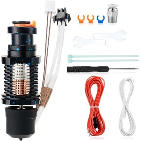 CHC V6 Hotend سيراميك معدني بالكامل: متوافق مع مجموعة e3d V6 hot end الكاملة Voron 0.1 Voron 2.4 Prusa i3 Mini MK2 MK2S MK3/MK3S/MK3S+ (24V 60W)