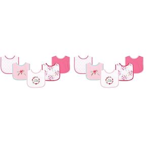 Luvable Friends Unisex Baby Cotton Terry Drooler Bibs with PEVA Back, Bee, One Size