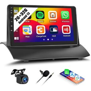 SIXWIN Android Car Stereo for Ford Fiesta 2009-2014 2G+32G with CarPlay Android Auto Mirror Link 26UI 9 Inch Touch Screen Car Radio Bluetooth GPS Navigation WiFi HiFi FM Radio SWC Backup Camera