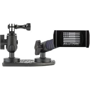 Bulletpoint Metal Dash Mount Cell Phone Holder + Action Camera Mount compatible with 2024+ Jeep Wrangler JL / 4xe & 2024+ Jeep Gladiator Dual 20mm Ball Mount (Driver Side)