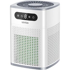 Air Purifiers for Bedroom, H13 True HEPA Filter for Home large Room, Air Filter with Sleep Model, 24db Filtration System, 360° Air Intake for Pet Dander Dust Pollen Smoke Allergie, White