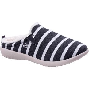 Spenco Women's Dundee Striped Slipper, Blue/White, 9