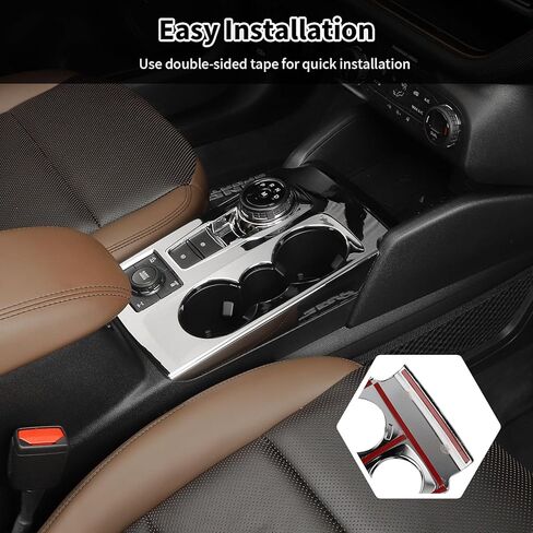 for Ford Bronco Sports 2021-2024 Center Console Gear Shift Cover Cup Holder Trim Compatible with Ford Bronco Sports 2021-2024, Interior Decortaion Accessories, Carbon Fiber Cover,ABS in Kuwait