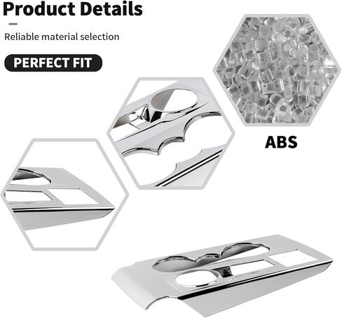 for Ford Bronco Sports 2021-2024 Center Console Gear Shift Cover Cup Holder Trim Compatible with Ford Bronco Sports 2021-2024, Interior Decortaion Accessories, Carbon Fiber Cover,ABS in Kuwait