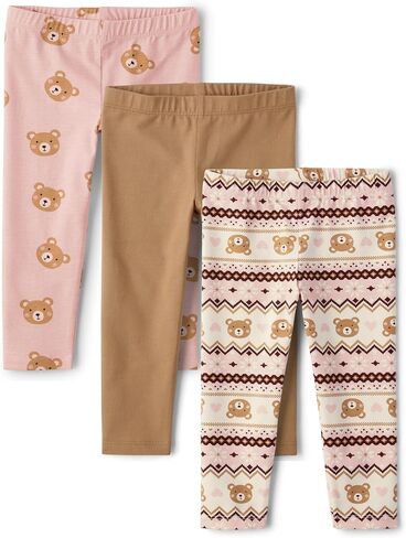 The Children's Place Baby Girls' and Toddler Print Legging, Butterfly/Purple 2-Pack, 4 Years in Saudi Arabia
