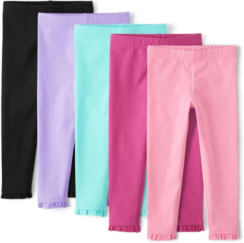 The Children's Place Baby Girls' and Toddler Print Legging, Butterfly/Purple 2-Pack, 4 Years in Saudi Arabia