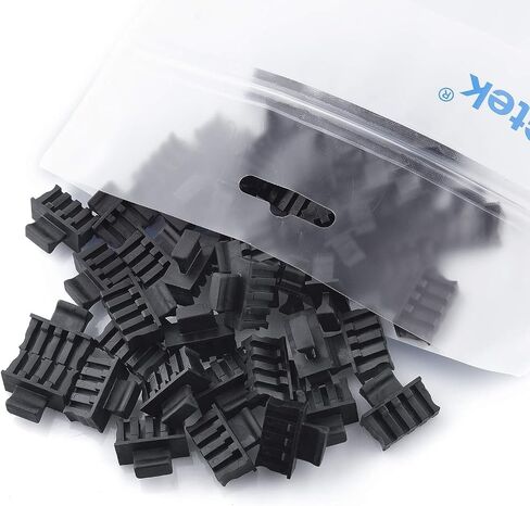 أغطية غبار RJ45، واقي منفذ إيثرنت/LAN/أغطية غبار/مانع، غطاء مضاد للغبار/مقابس للمحول/بطاقات الشبكة/جهاز التوجيه/محولات الوسائط/محاور، PVC، 50 قطعة in Kuwait