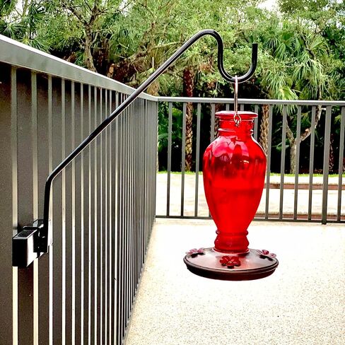 Hold It Mate Multi-Use Hook Kit Hang Flower Baskets Bird Feeders Chimes Lanterns on a Vertical Deck Railing, Balcony Porch or Fence 18 inches Long Holds up to 15lbs with Ease! in Saudi Arabia