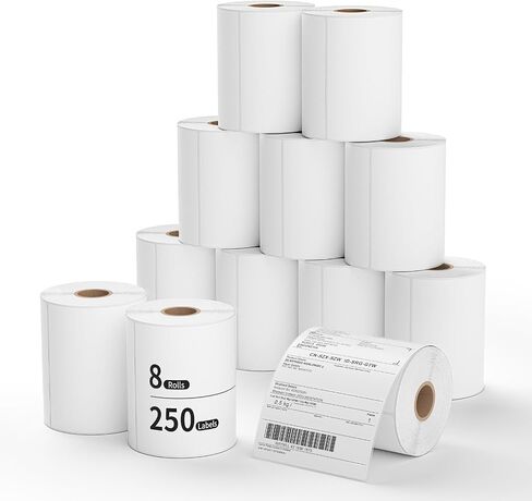 Methdic 4x6 Direct Thermal Shipping Labels for UPS USPS 250 Labels(2 Rolls) in Saudi Arabia