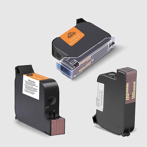 Handheld Inkjet Printer, 2024 Upgraded Handheld Printer Gun with 42ml Quick-Drying Ink Cartridge, Printing Height Up to 0.5 Inch Imprint Machine with 4.3 Inch Touch Screen for Barcode, Logo in Saudi Arabia
